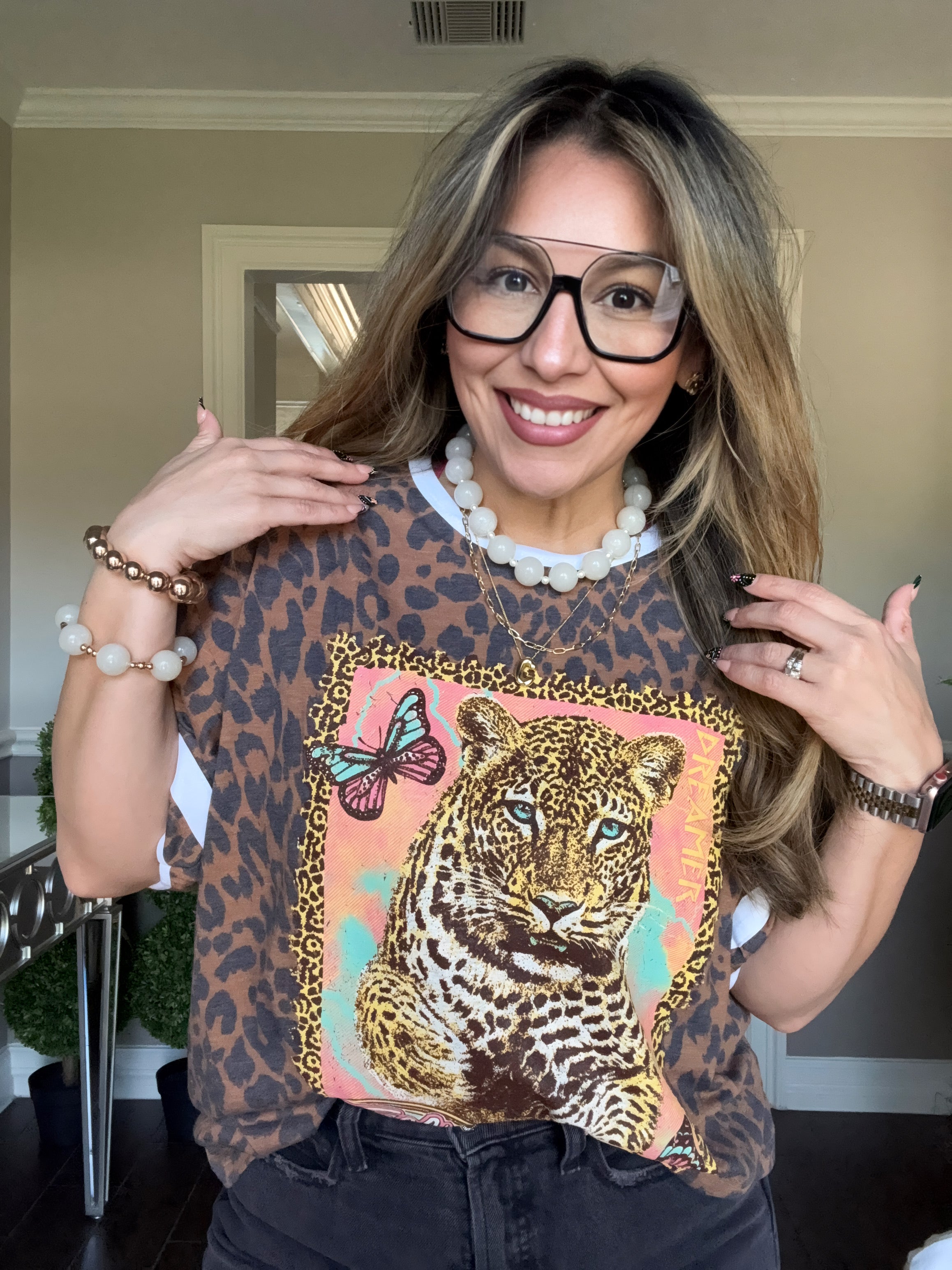 Leopard Oversize Top
