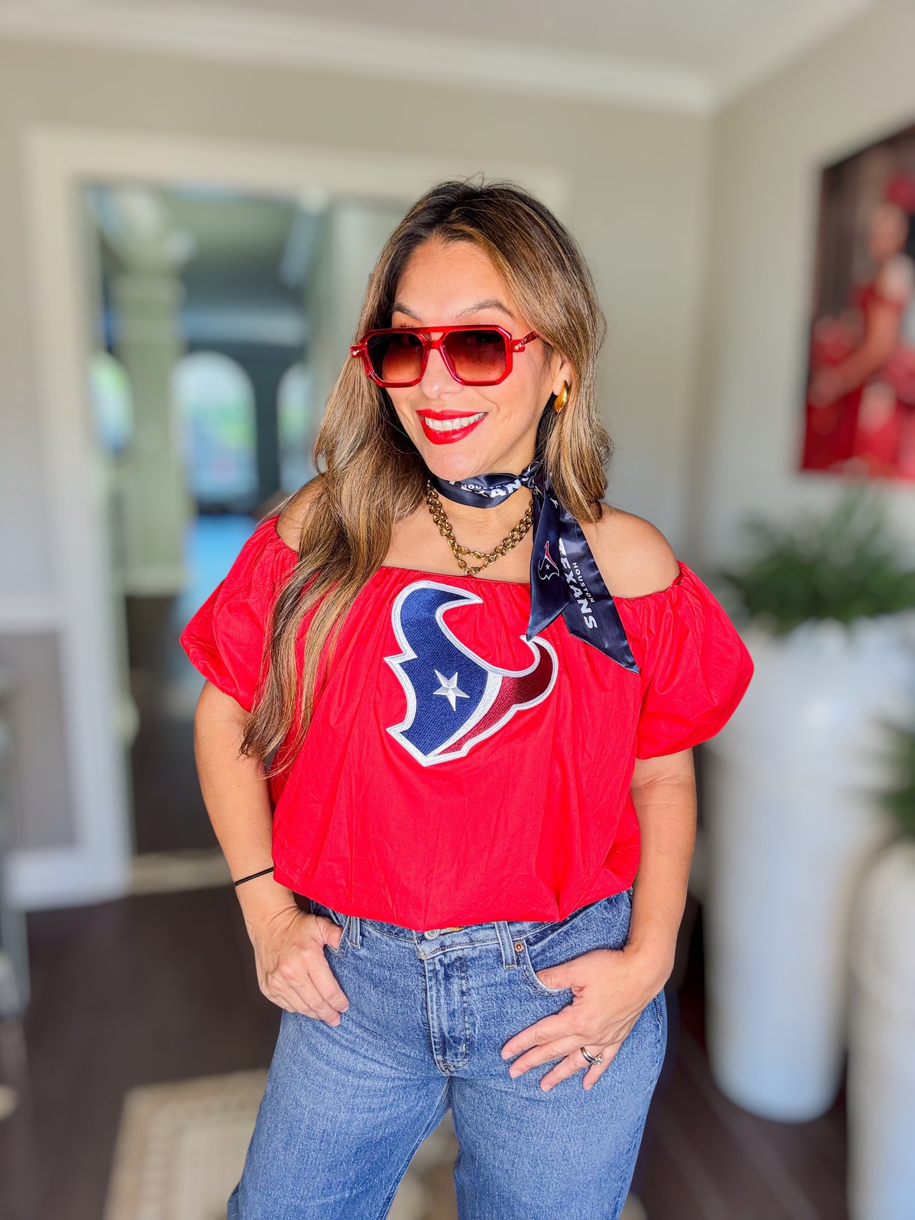 Off-Shoulder Texan Top