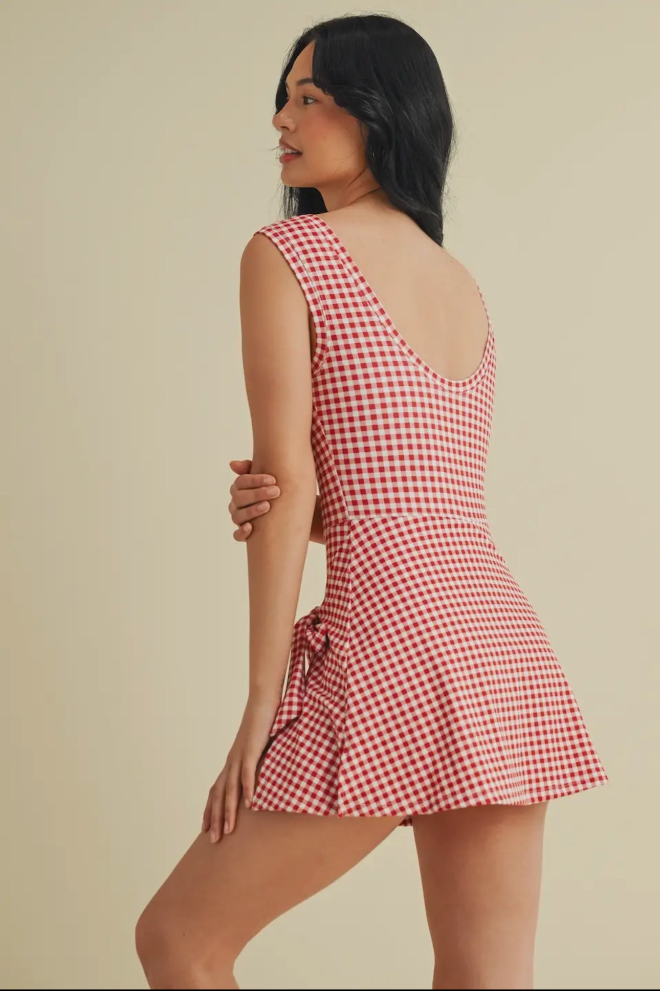 Ellie Gingham Tie Dress