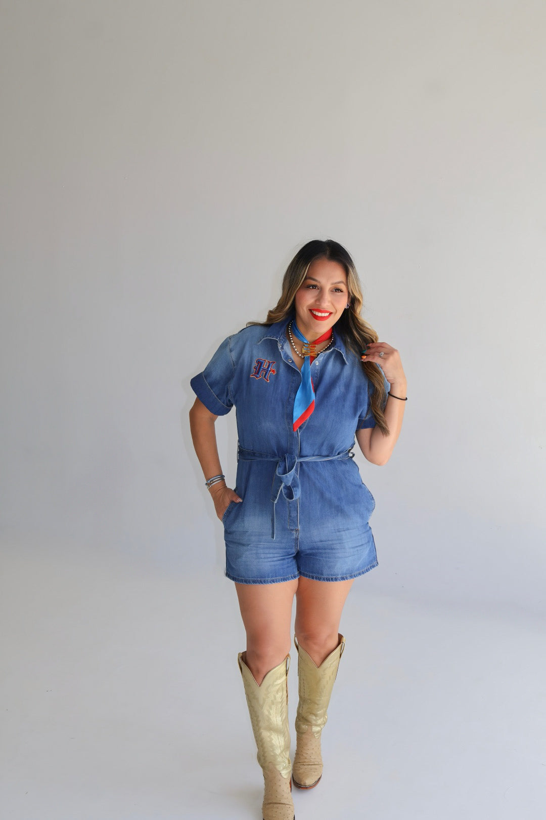 Denim HTown Romper