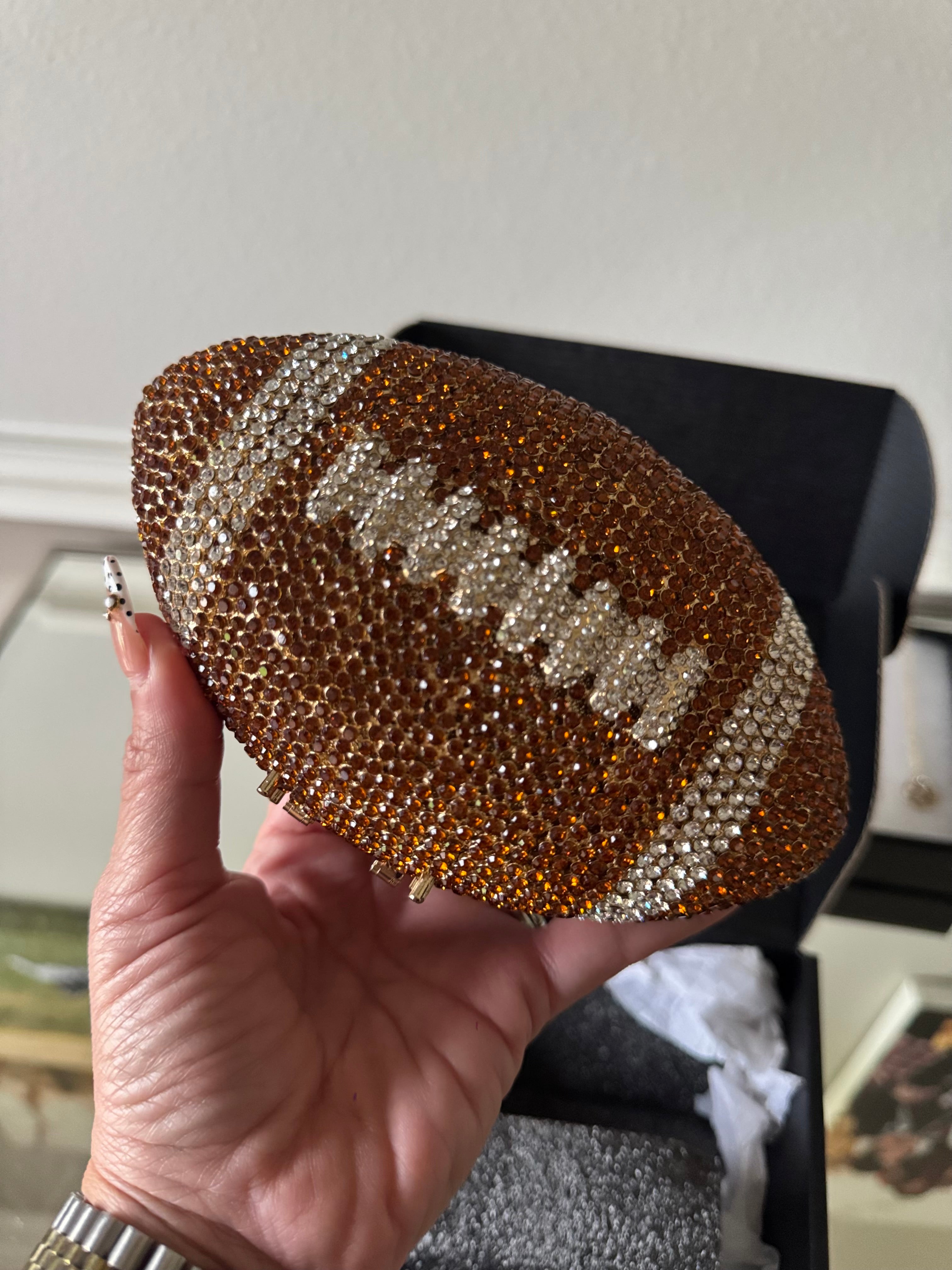 Preorder Rhinestone Football Handbag
