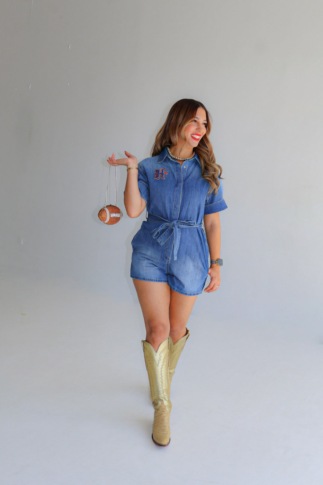 Denim HTown Romper