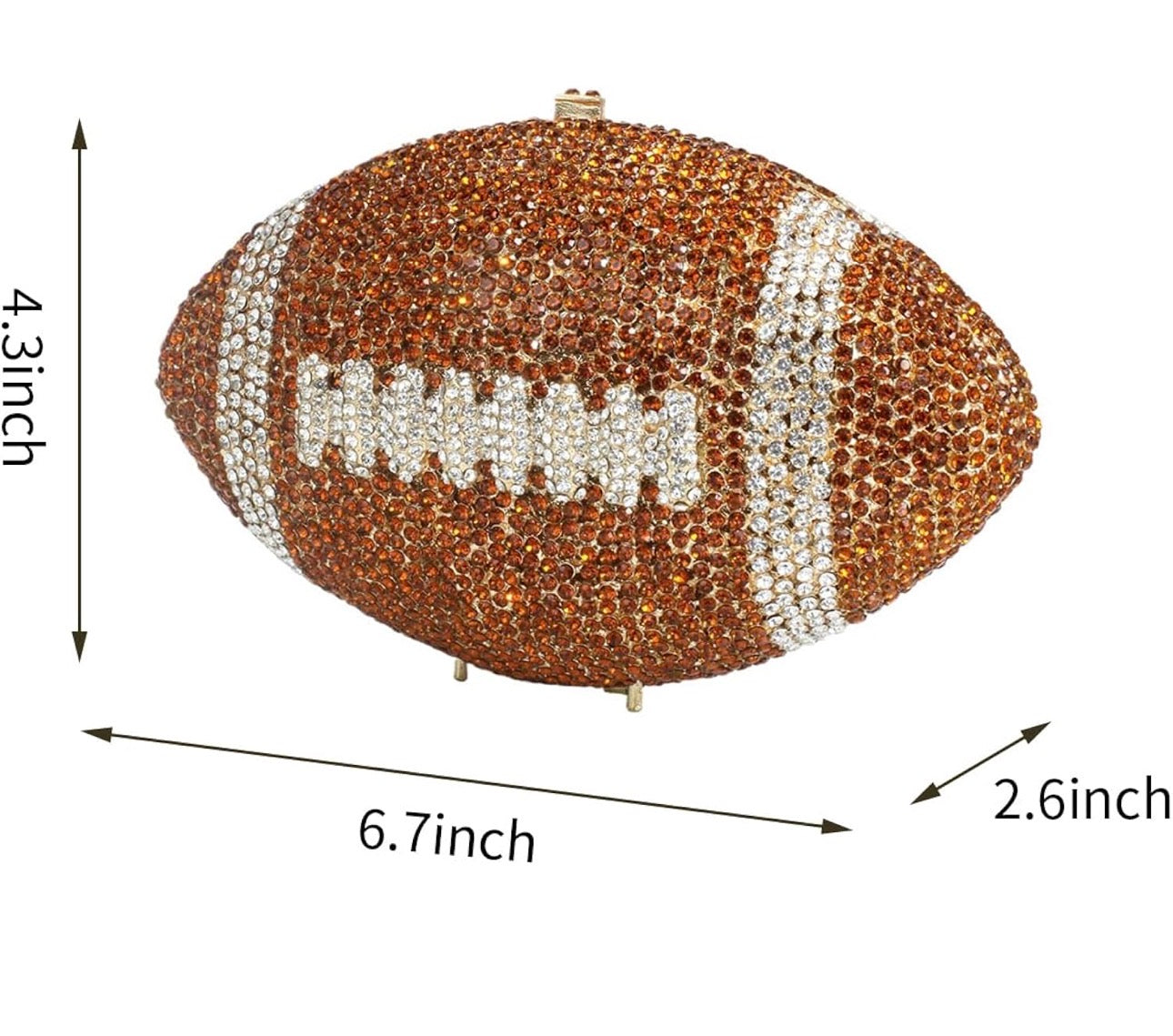 Preorder Rhinestone Football Handbag