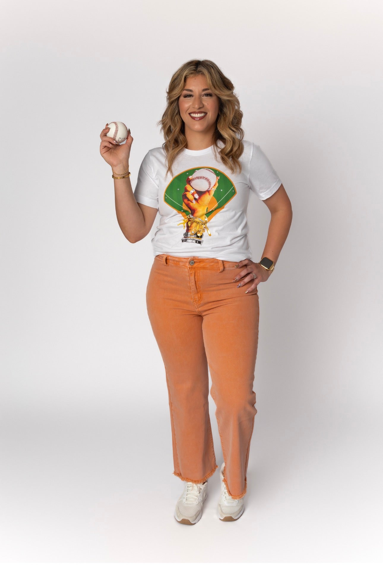 Orange Straight Leg Pants