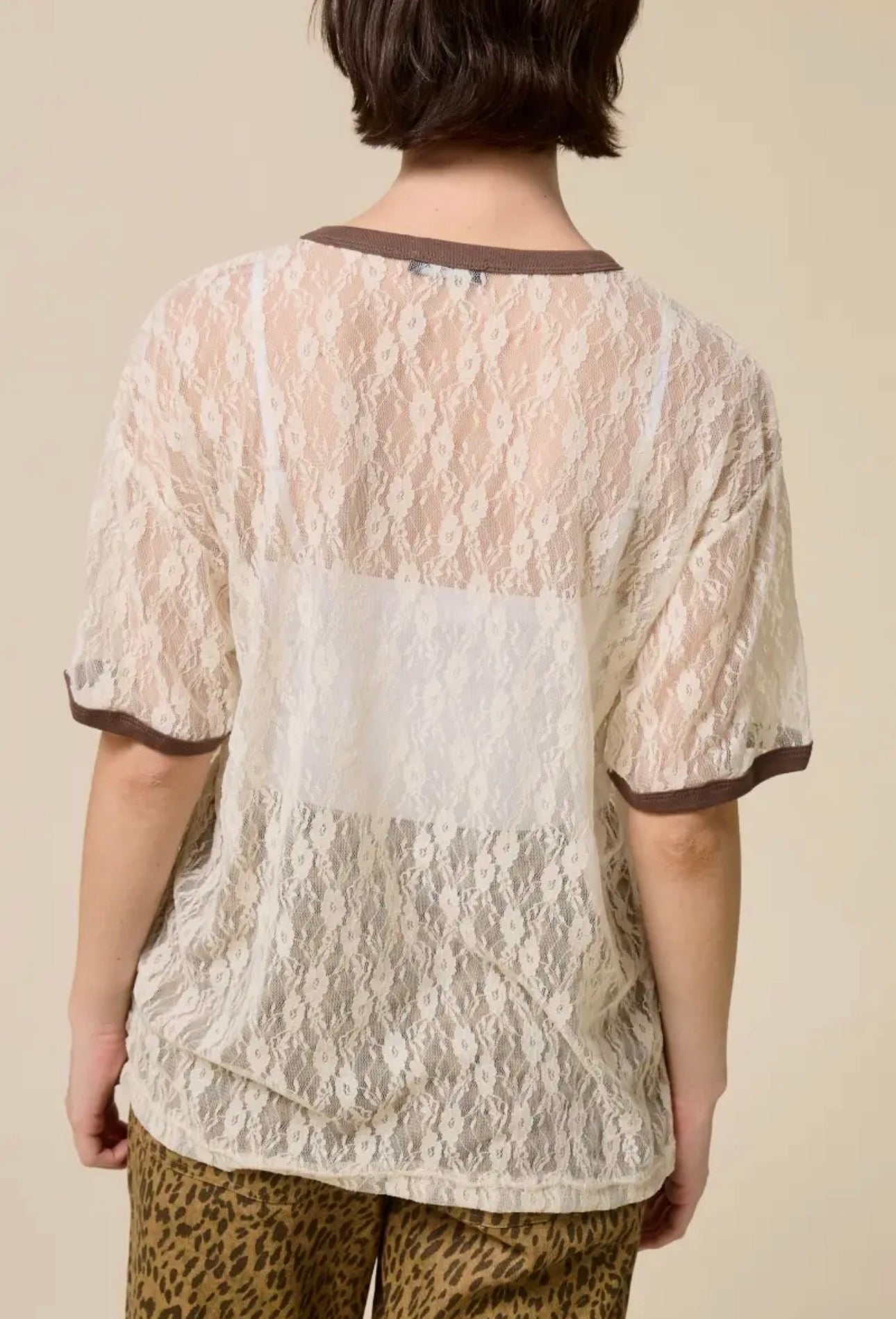 Leopard Lace Top