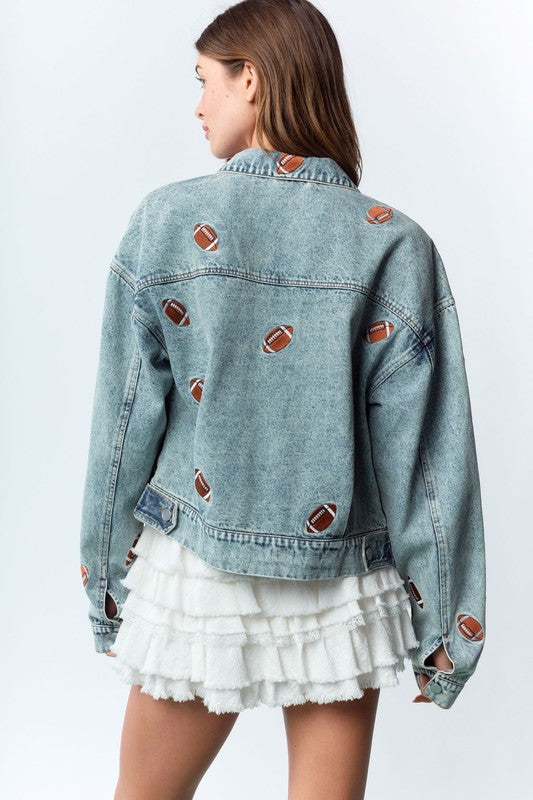 Football Denim Jacket